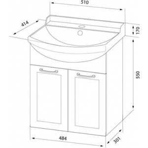 фото Тумба под раковину iddis kantri 50 бежевый (kan50w2i95)