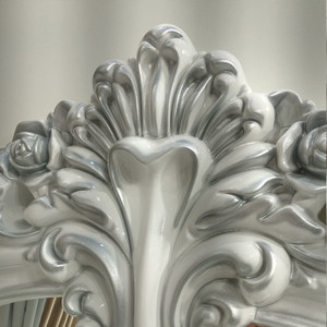 Зеркало Мэри Дольче Вита СДВ-06 белый глянец с серебром