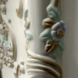 Шкаф 4-х дверный Мэри Людовик СЛ-01 слоновая кость кракелюр, ручная роспись цветными патинами и золотом
