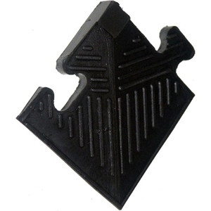 Уголок резиновый MB Barbell для бордюра, чёрный, 12 мм