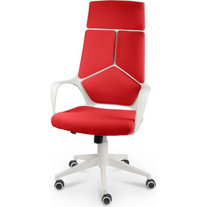 фото Кресло офисное norden iq white plastic red белый пластик/красная ткань