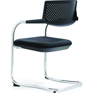 Кресло офисное NORDEN Самба black CF/ хром/черный пластик/черная ткань кресло офисное brabix city ex 512 ткань черная красная tw 531408