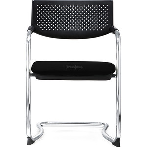 Кресло офисное NORDEN Самба black CF/ хром/черный пластик/черная ткань