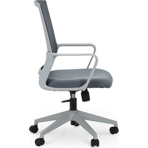 Кресло офисное NORDEN Практик grey LB/ серый пластик/серая сетка/серая ткань