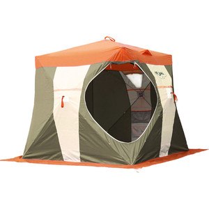 фото Палатка митек нельма куб-2 (оранжевый/беж/хаки)