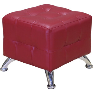 Пуф Шарм-Дизайн Квадро мини хром красный пуф шарм дизайн квадро с ящиком шоколадная рогожка