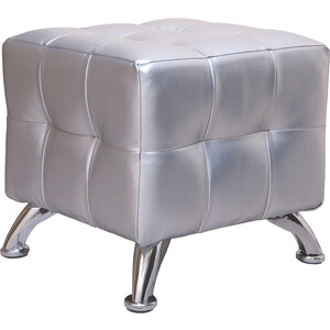 Пуф Шарм-Дизайн Квадро мини хром серебро футляр под кулон квадро классический 7 4 8 5 кофейного серебра