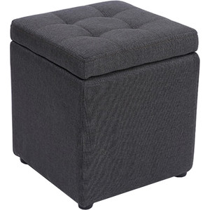 Пуф Шарм-Дизайн Евро с ящиком рогожка темно-серый ткань мебельная 1 м п jasper рогожка 140 см темно серый
