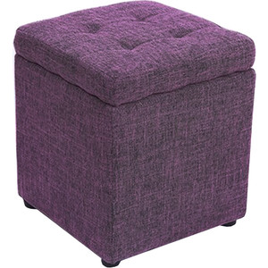 фото Пуф шарм-дизайн евро с ящиком рогожка фиолетовый