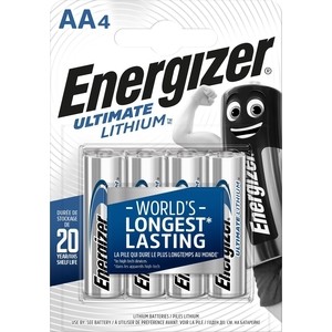 

Батарейка ENERGIZER Ultimate Lithium L91 AA (4 шт) 1,5V, Ultimate Lithium L91 AA (4 шт) 1,5V