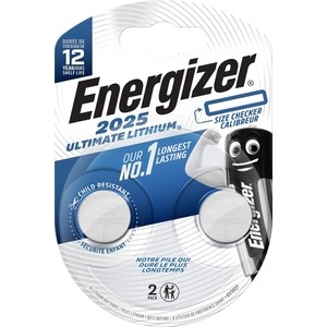 

Батарейка ENERGIZER Ultimate Lithium CR 2025 3V, таблетка (2 шт), Ultimate Lithium CR 2025 3V, таблетка (2 шт)