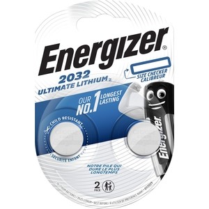 

Батарейка ENERGIZER Ultimate Lithium CR 2032 3V, таблетка (2 шт), Ultimate Lithium CR 2032 3V, таблетка (2 шт)