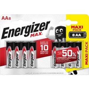 

Батарейка ENERGIZER (8шт) MAX AA/ BP8 RU 1,5V, (8шт) MAX AA/ BP8 RU 1,5V