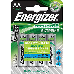 

Аккумулятор ENERGIZER Extreme NH15/AA 2300 BP4 Pre-Ch (4 шт) 1,2V, Extreme NH15/AA 2300 BP4 Pre-Ch (4 шт) 1,2V