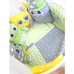 

Комплект в кроватку By Twinz с игрушками Друзья-2 мятно-желтый, 4 предм., с игрушками Друзья-2 мятно-желтый, 4 предм.