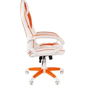 Кресло Chairman Game 16 экопремиум белый/оранжевый Game 16 экопремиум белый/оранжевый - фото 3