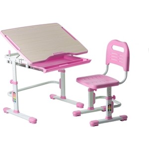 Комплект парта + стул трансформеры FunDesk Vivo pink - фото 1