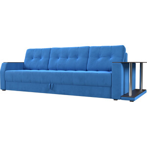 Диван-еврокнижка АртМебель Атлант велюр голубой стол с правой стороны диван еврокнижка артмебель атлант бс велюр серый