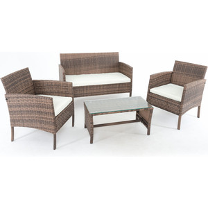 Комплект для отдыха Vinotti F0851 (стол+2 кресла+ диван) комплект для отдыха vinotti 02 15 2 кресла стол темный коньяк