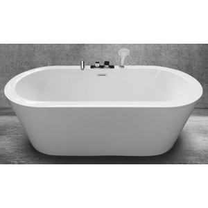 фото Акриловая ванна abber 170x80 отдельностоящая, со смесителем и душем (ab9213c)