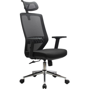 фото Кресло riva chair rch 833h сетка черный/крестовина хром