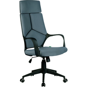 фото Кресло riva chair rch 8989 черный пластик, серая ткань (60)