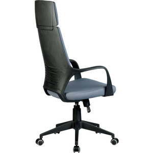 фото Кресло riva chair rch 8989 черный пластик, серая ткань (60)