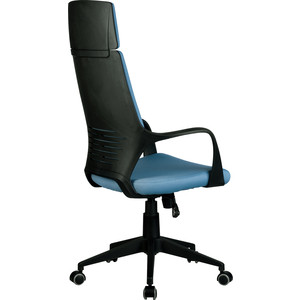 фото Кресло riva chair rch 8989 черный пластик, синяя ткань (287)