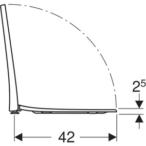 фото Сиденье для унитаза geberit acanto антибактериальное, петли хром (500.604.01.2)