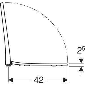 фото Сиденье для унитаза geberit acanto быстросъемное с микролифтом (500.605.01.2)