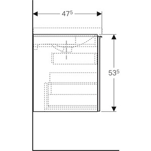 фото Тумба под раковину geberit acanto 59 лавовый матовый (500.609.jk.2)