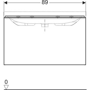 фото Тумба под раковину geberit acanto 89 белый глянец (500.612.01.2)