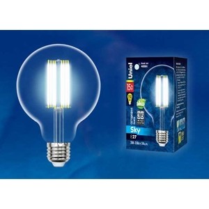 фото Филаментная светодиодная лампа uniel led-g95-15w/4000k/e27/cl pls02wh