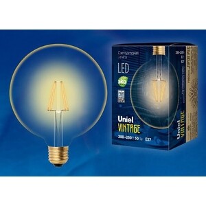 фото Филаментная светодиодная лампа uniel led-g125-8w/golden/e27 glv21go