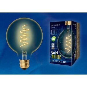 фото Филаментная светодиодная лампа uniel led-g95-4w/golden/e27/cw glv21go