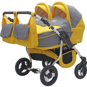 

Коляска 2 в 1 Bart Plast FENIX DUO 07 серый-желтый, FENIX DUO 07 серый-желтый
