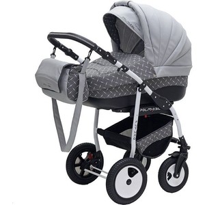 

Коляска 2 в 1 Polmobil PORTO LUX 02 серый, PORTO LUX 02 серый