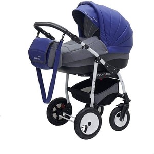 

Коляска 2 в 1 Polmobil PORTO LUX 03 синий-серый, PORTO LUX 03 синий-серый