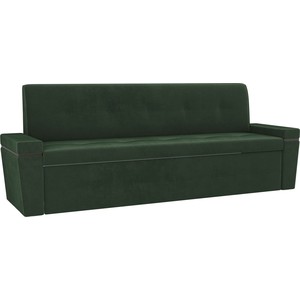 Кухонный прямой диван АртМебель Деметра велюр зеленый прямой диван книжка артмебель потрленд велюр