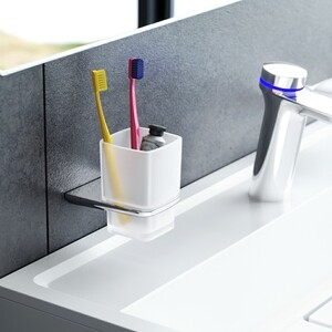 Стакан для ванной Am.Pm Inspire 2.0 матовое стекло, хром (A50A34300)