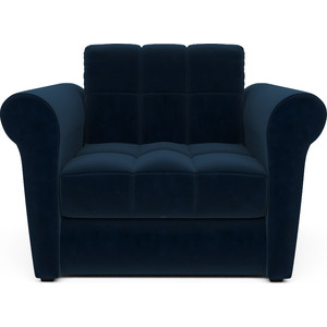 Кресло Mebel Ars Гранд темно-синий Luna 034 ППУ кровать кресло кровать mebel ars барон 3 темно синий luna 034