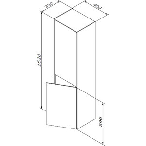 фото Пенал am.pm inspire 2.0 40 подвесной, универсальный, белый (m50achx0406wm)