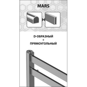 Полотенцесушитель электрический Lemark Mars П10 500x800 скрытое подключение, хром (LM35810E, LM0101C)