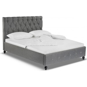 Кровать двуспальная Woodville Relax 160х200 dark grey