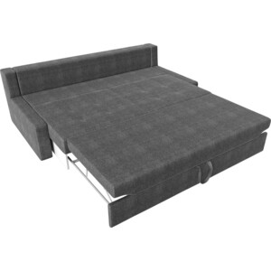 фото Прямой диван лига диванов мартин рогожка серый подушки бежевый