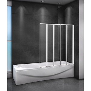 Шторка для ванны Cezares Relax V-5 120x140 правая, матовая Punto, серый (RELAX-V-5-120/140-P-Bi-R) фронтальный экран для ванны бетта 170 правая aquatek