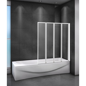Шторка для ванны Cezares Relax V-4 80x140 правая, матовая Punto, белый (RELAX-V-4-80/140-P-Bi-R) Relax V-4 80x140 правая, матовая Punto, белый (RELAX-V-4-80/140-P-Bi-R) - фото 1