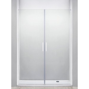 фото Душевая дверь cezares relax 150x185 прозрачная, белая (relax-b-2-150-c-bi)