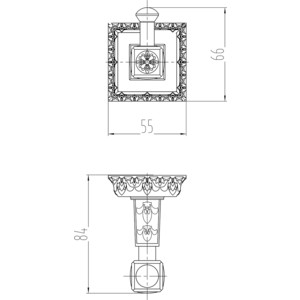 фото Крючок для полотенца milacio alicante бронза (mc.915.br)