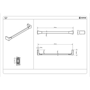 фото Полотенцедержатель sonia s-7 50 см (131495)